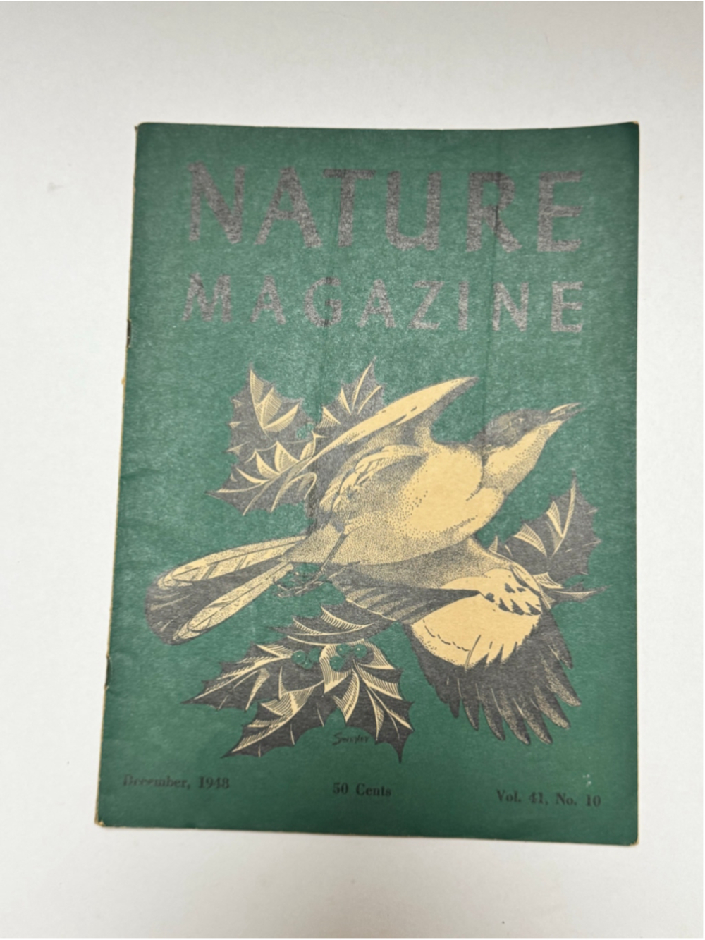 1948 Vintage Nature Magazine December Issue Vol. 41, No. 10